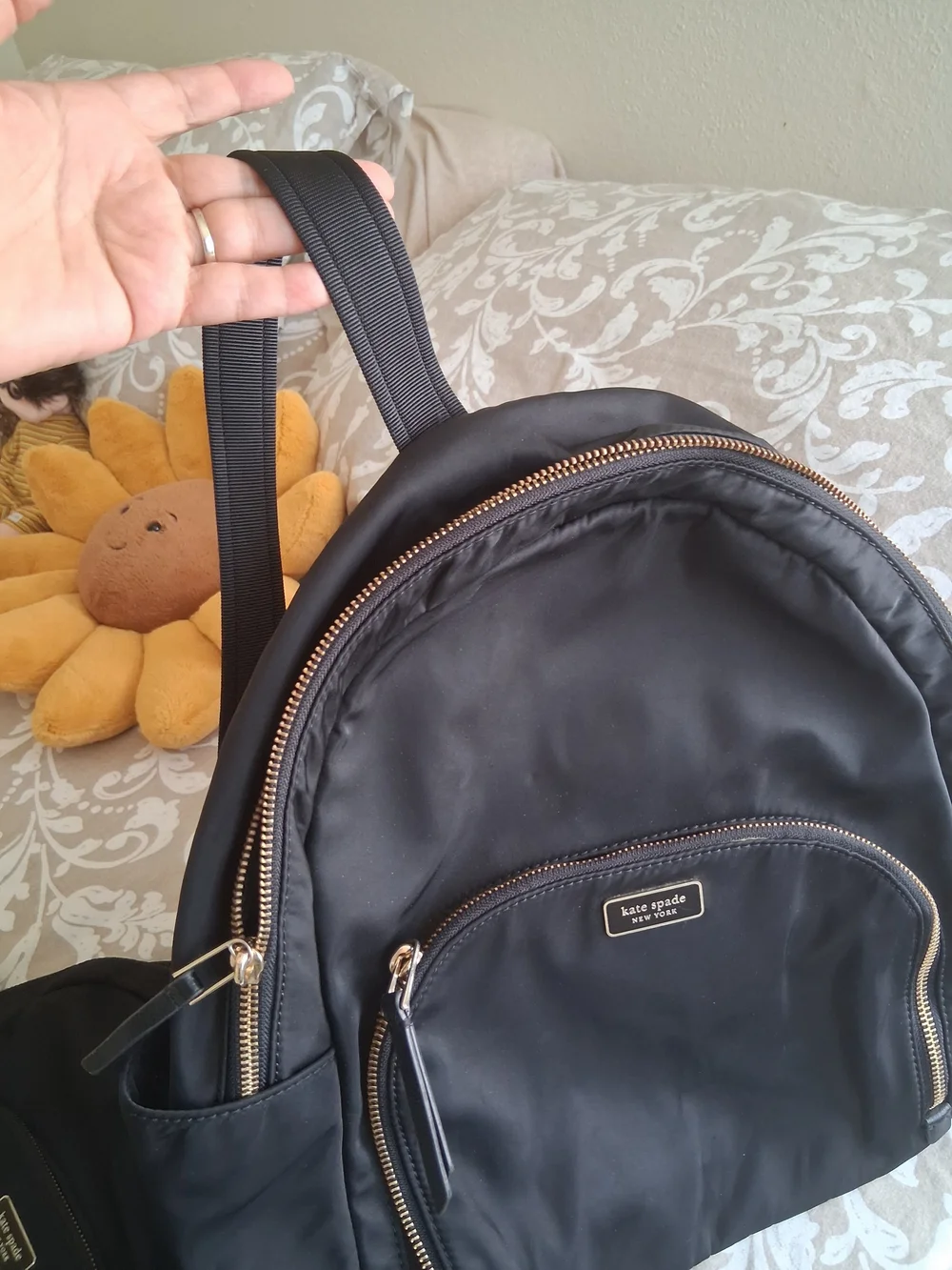 kate spade New York Black Nylon Mini Backpack - Sleek Everyday Style